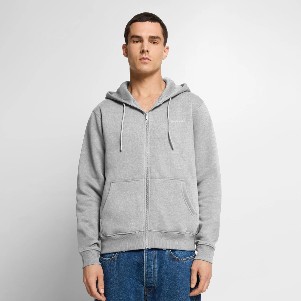 Herren Zipper Gj.s - heather grey
