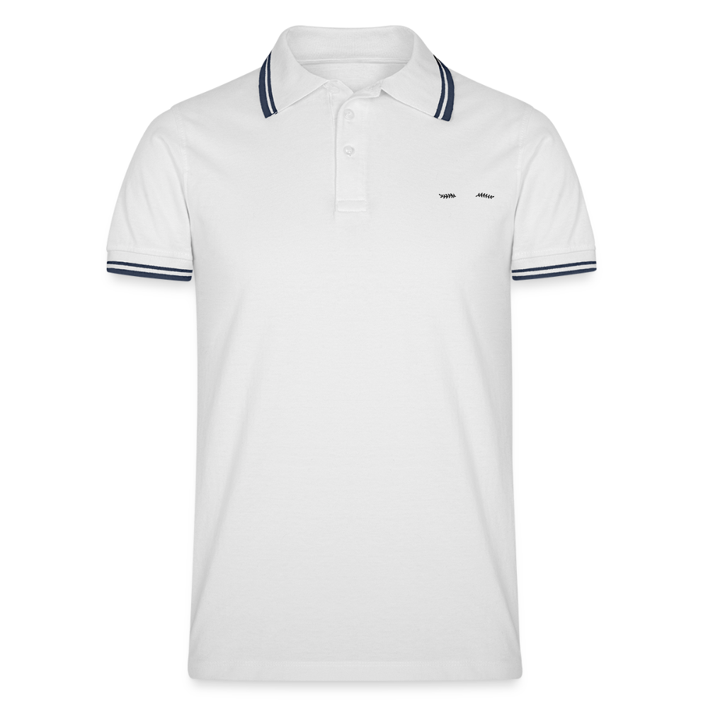 Herren Tipped Polo Shirt Gj.s - white/navy